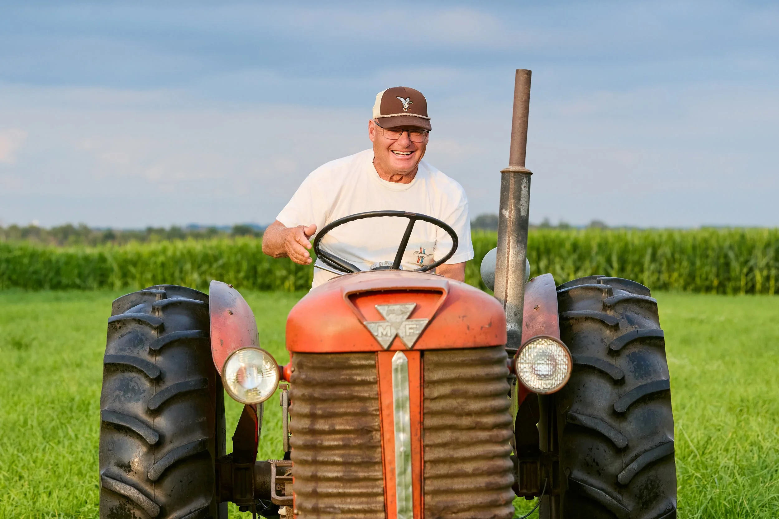 Grandpa on His Tractor