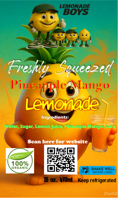 Lemonade Boys Pineapple Mango Lemonade 16 oz.