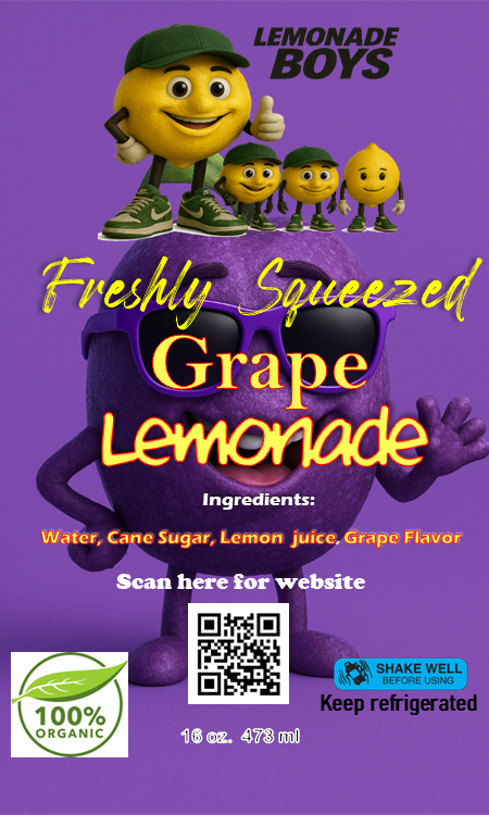 Lemonade Boys Grape Lemonade 16 oz.