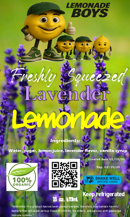 Lemonade Boys Lavender Lemonade 16 oz.