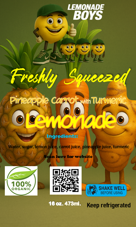 Lemonade Boys Carrot Pineapple w Turmeric Lemonade