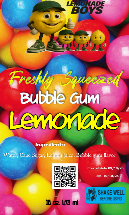 Lemonade Boys Bubble Gum lemonade