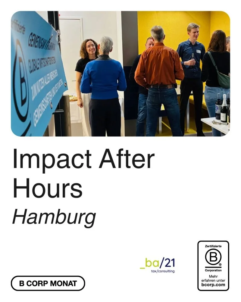 At Impact After Hours in Hamburg, the local community gathered to exchange ideas and build new relationships — a reminder that transforming the economy requires collaboration.