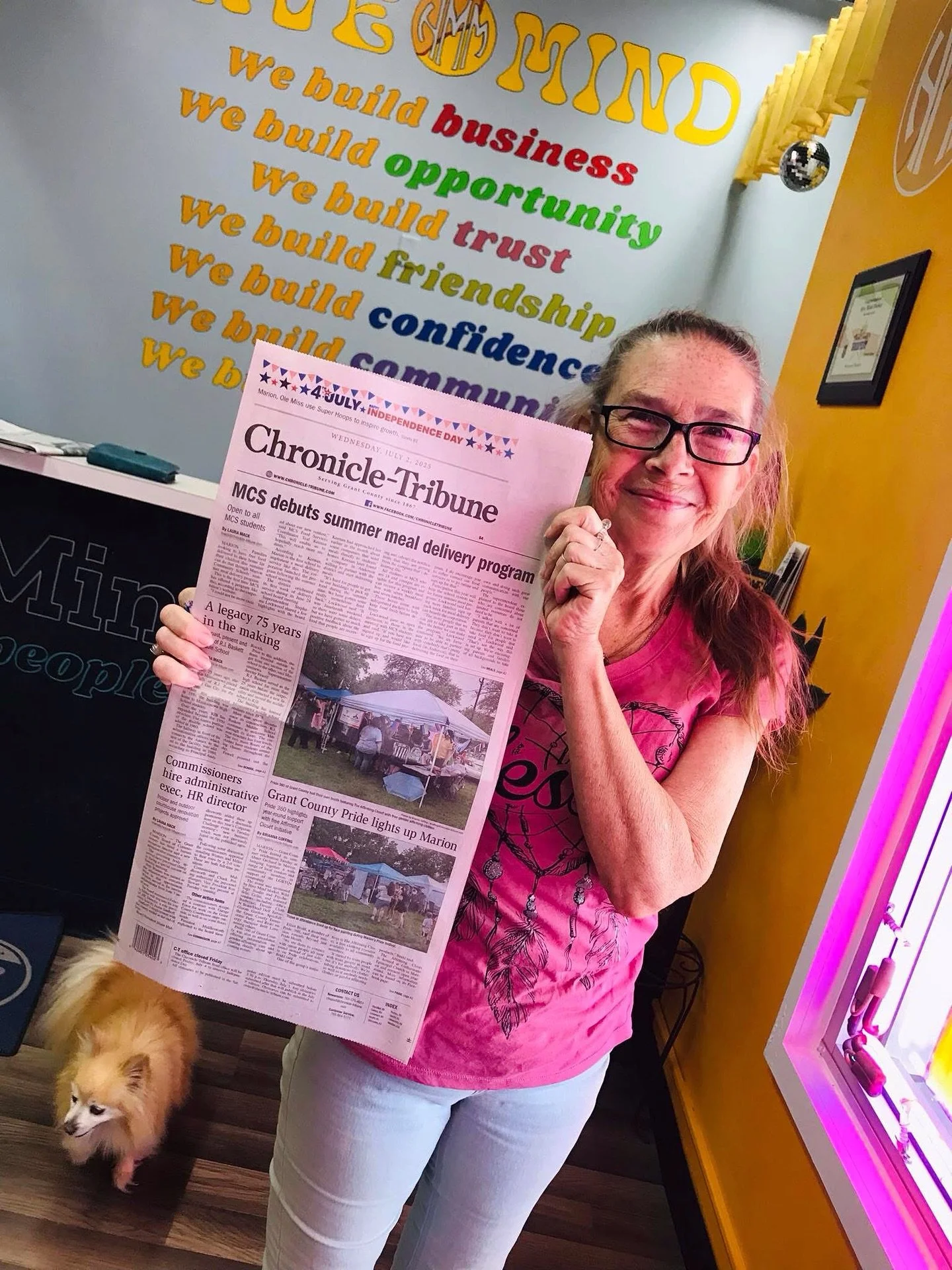 Thanks for the great article Chronicle-Tribune! Check out Grammy Belle&rsquo;s Creations on the front page, face painting at Grant County Pride!