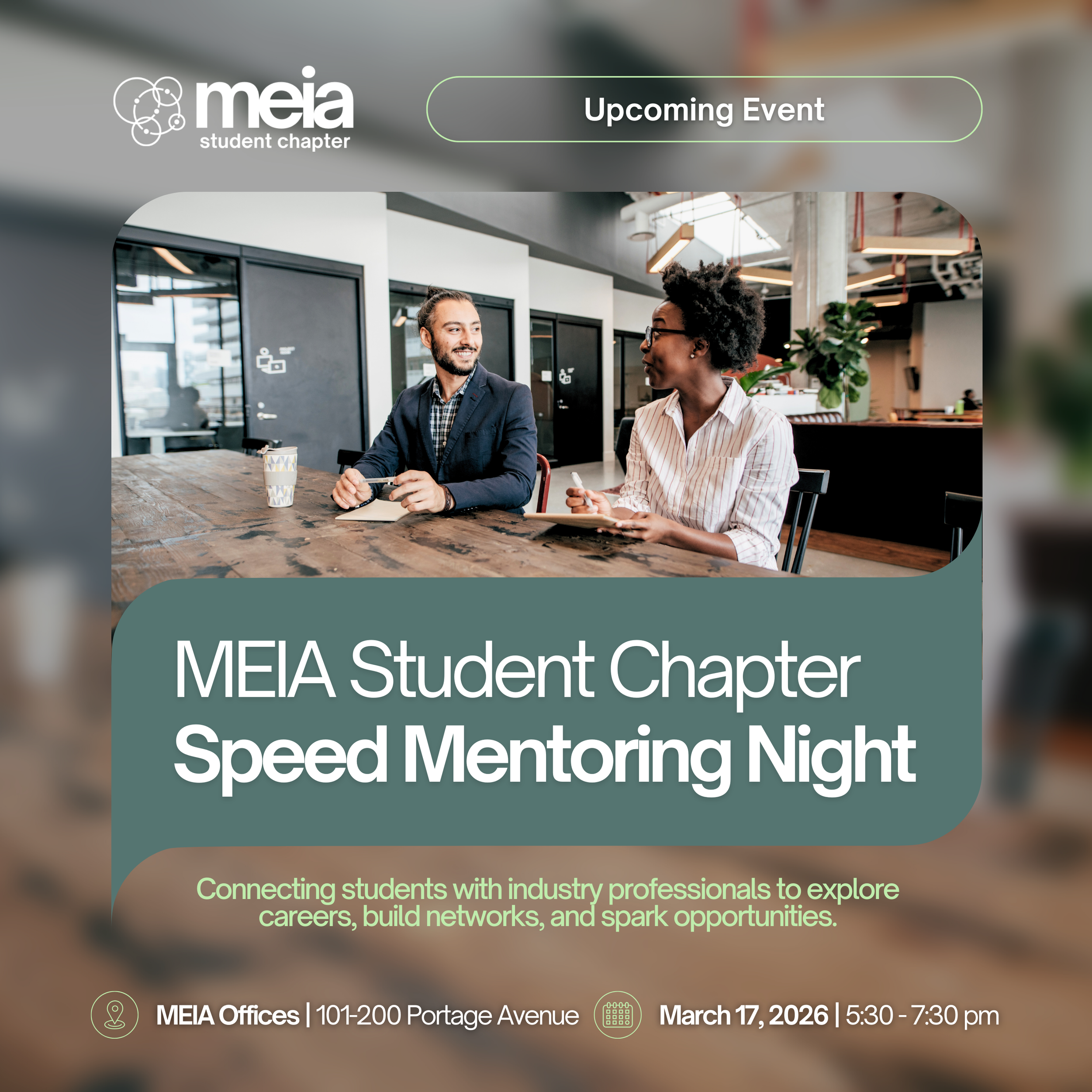 MEIA Student Chapter Speed Mentoring Night