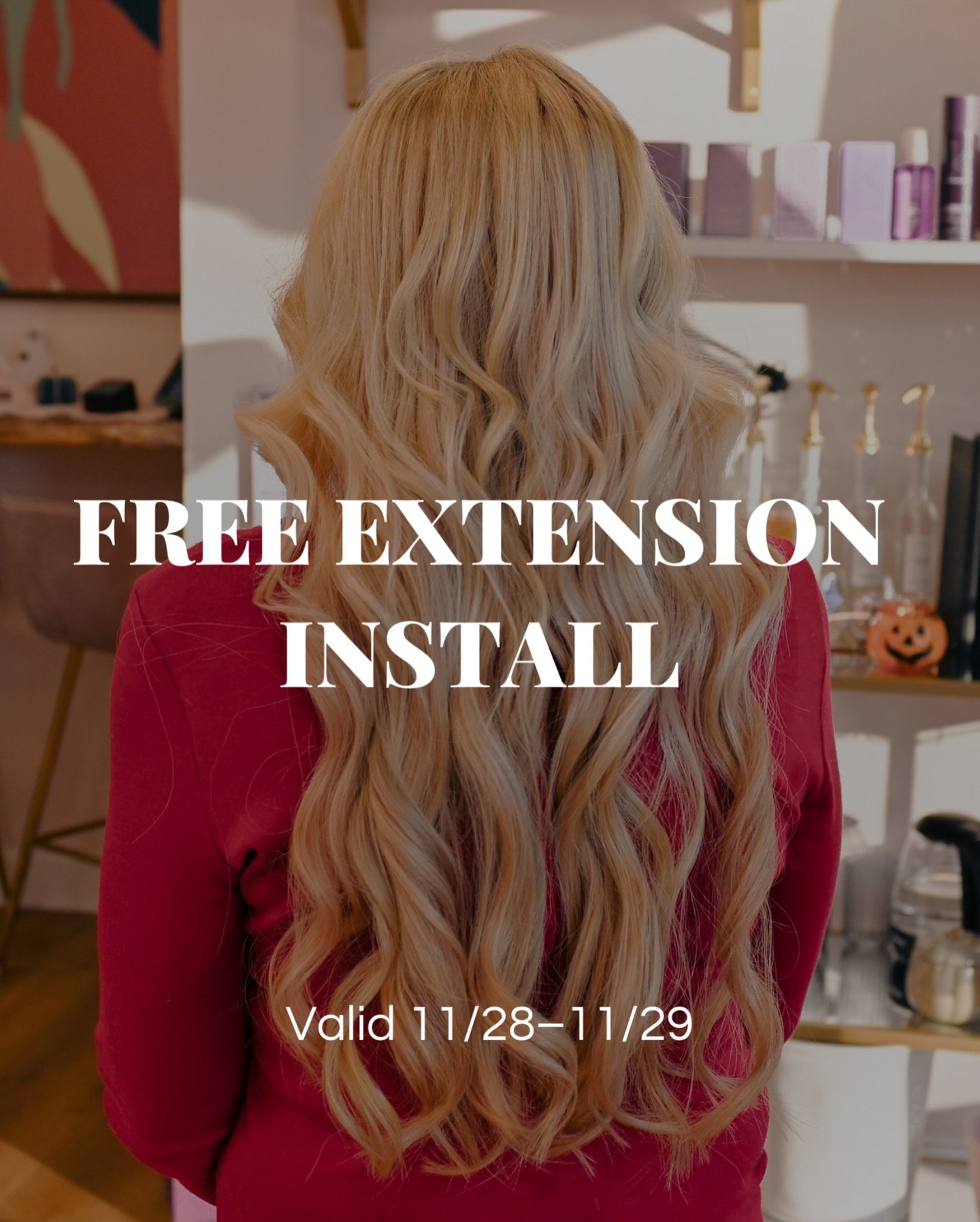 Black Friday at B/Bauer ✨
The biggest deals of the year, valid 11/28&ndash;11/29 only.

🤍 FREE EXTENSION INSTALL
Purchase your B/Bauer extension hair on these dates, and your install is completely free.
Not ready to install right away? We&rsquo;ll s