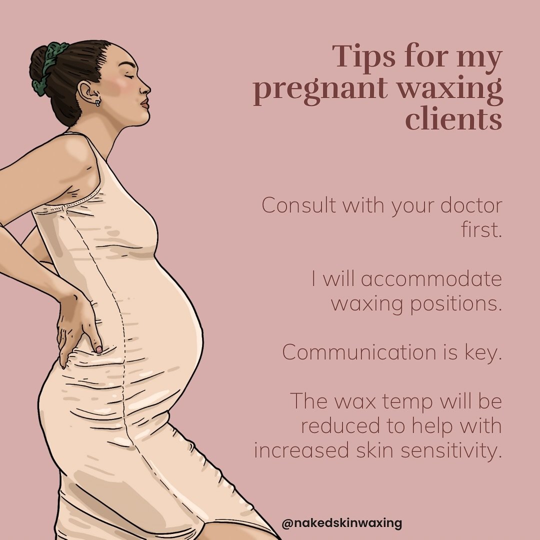 Expecting a little one and thinking about waxing? 👶✨ 

Always consult with your doctor first to ensure it&rsquo;s safe for you. For my lovely pregnant clients, I accommodate with comfortable waxing positions and ensure our communication is clear and