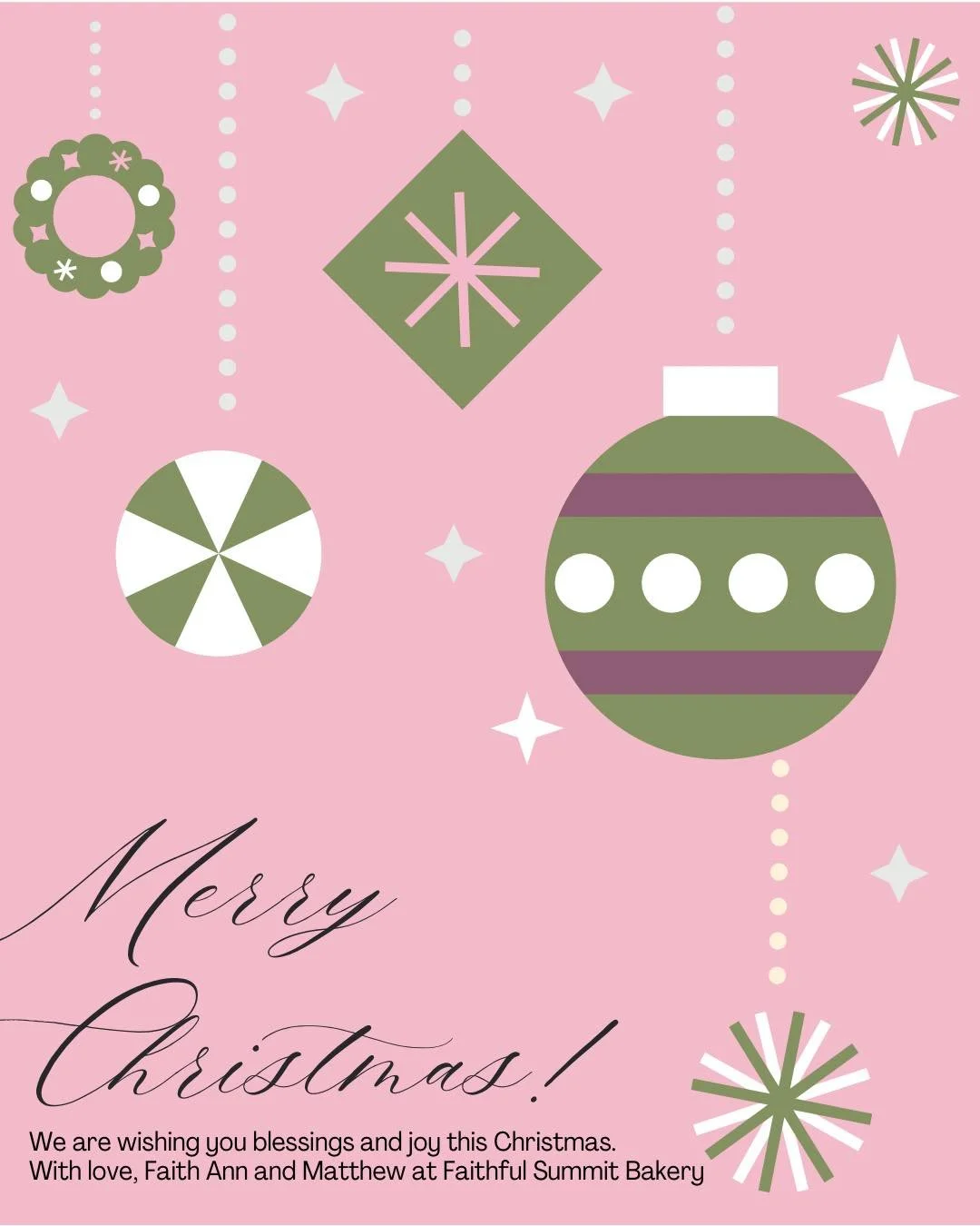 Matthew and I hope wish you a very Merry Christmas! We are so blessed to have you following along this journey with us and allowing us to bake for you. 

#cleburnetx #texascottagebaker #godleytx #johnsoncountytx #joshuatx #bakery #merrychristmas