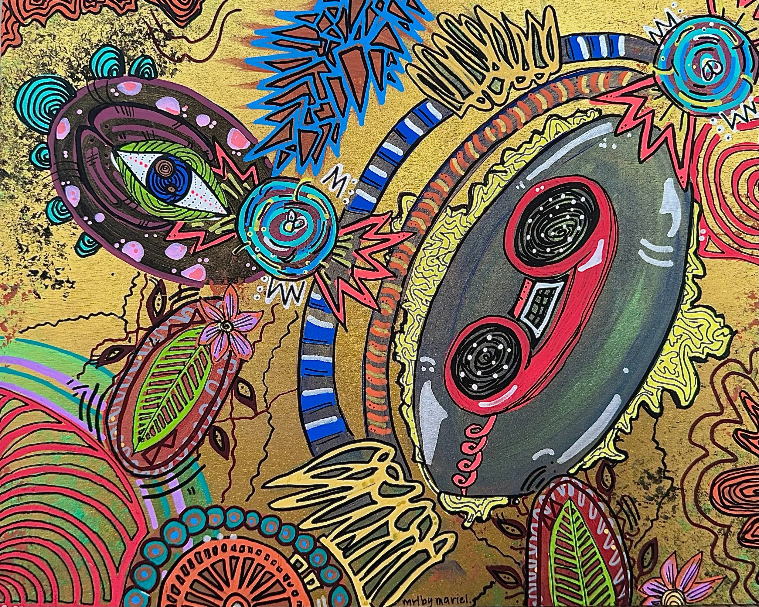 "are you gonna get that?" (2023) 11x14in acrylic on wood panel - SOLD 