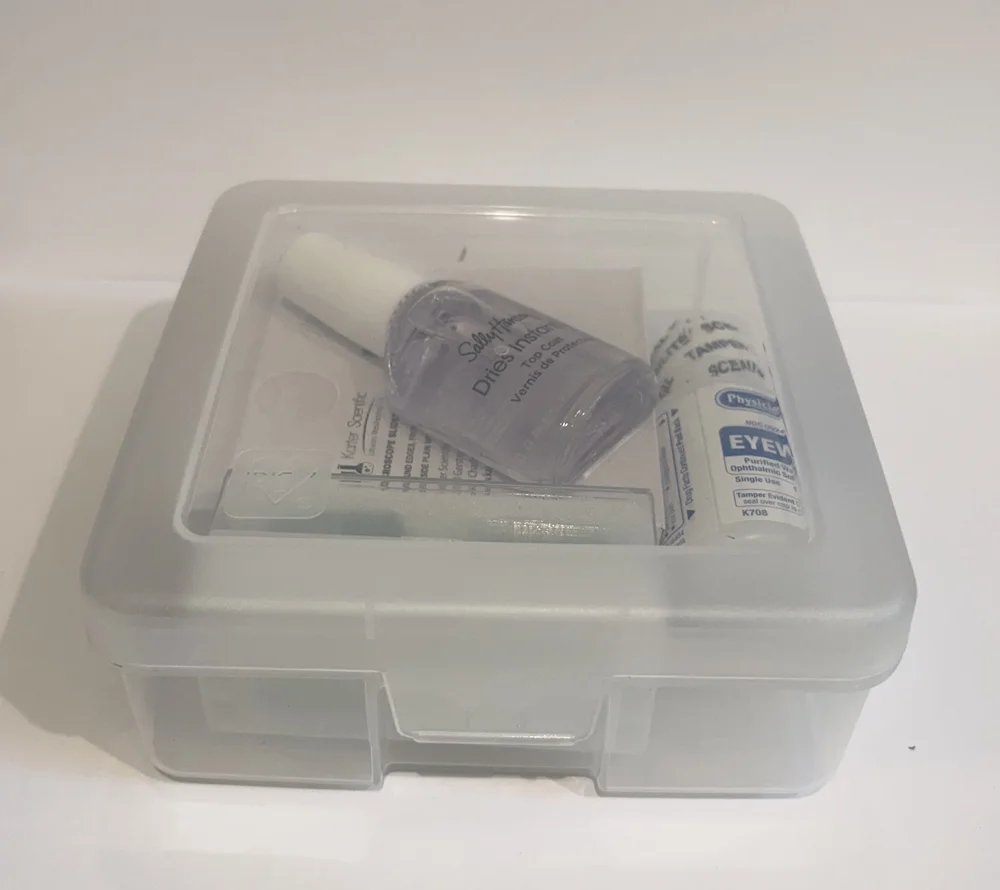 Compact microscope supply box