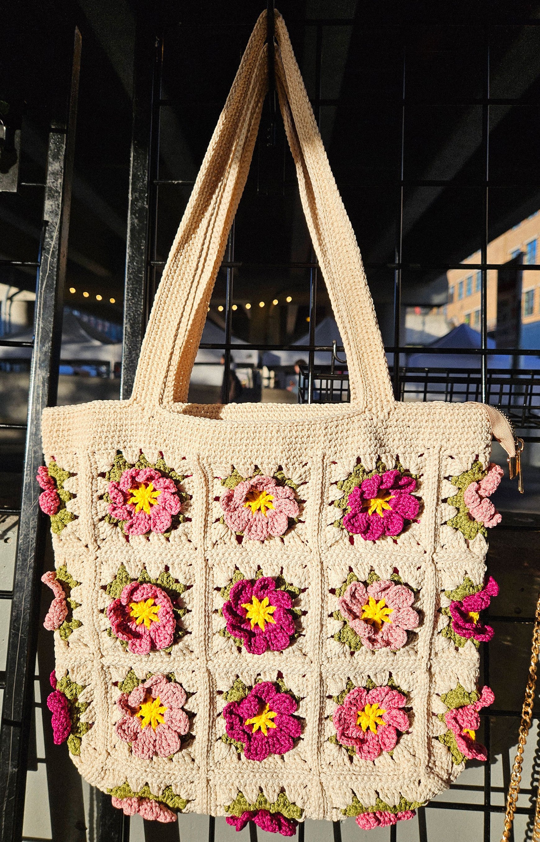 Fushcia Flower Tote Bag