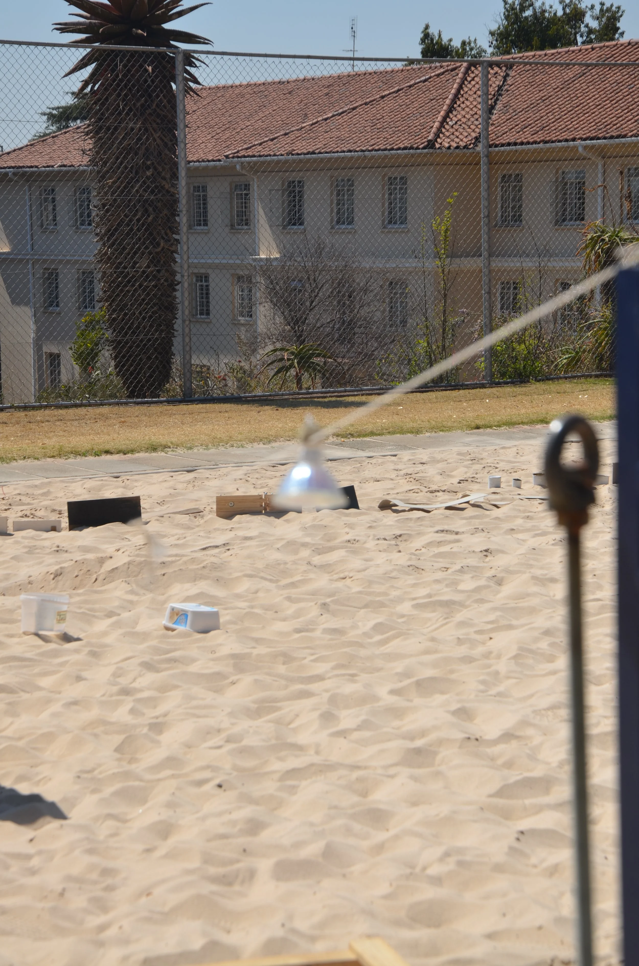 disrupting stuff on a beach volleyball (2014) Wits University installation detail