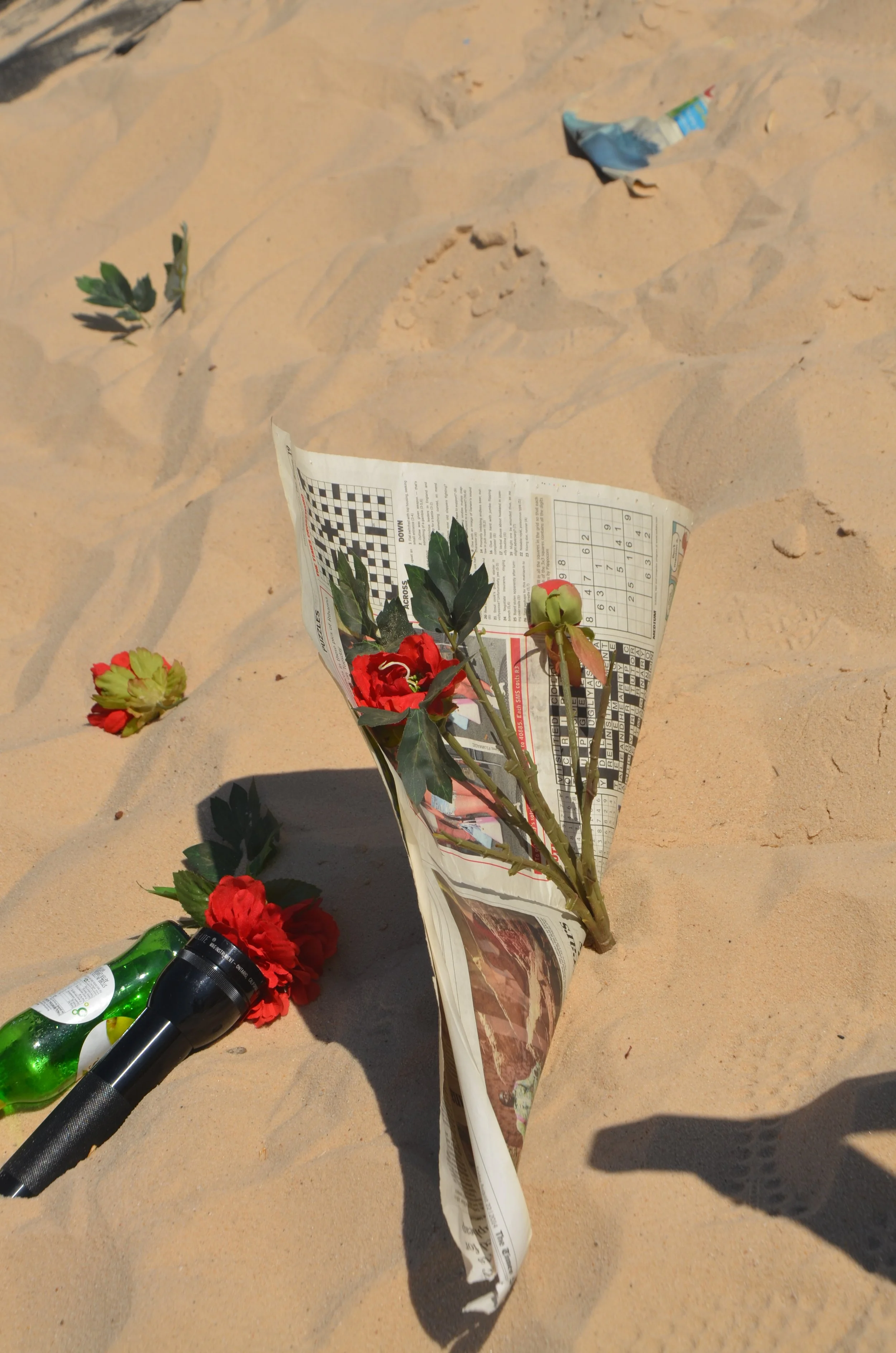 disrupting stuff on a beach volleyball (2014) Wits University installation detail