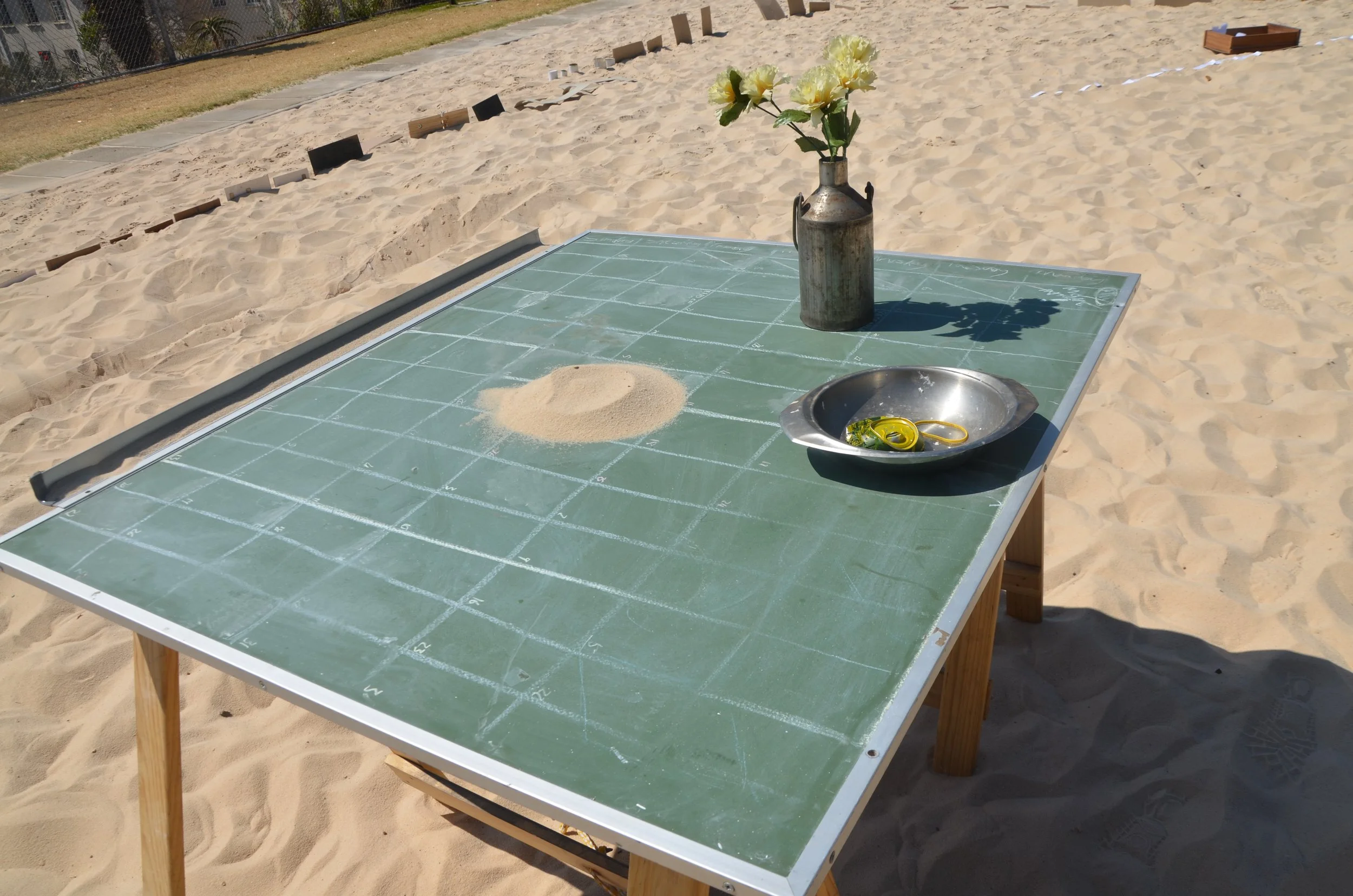 disrupting stuff on a beach volleyball (2014) Wits University installation detail