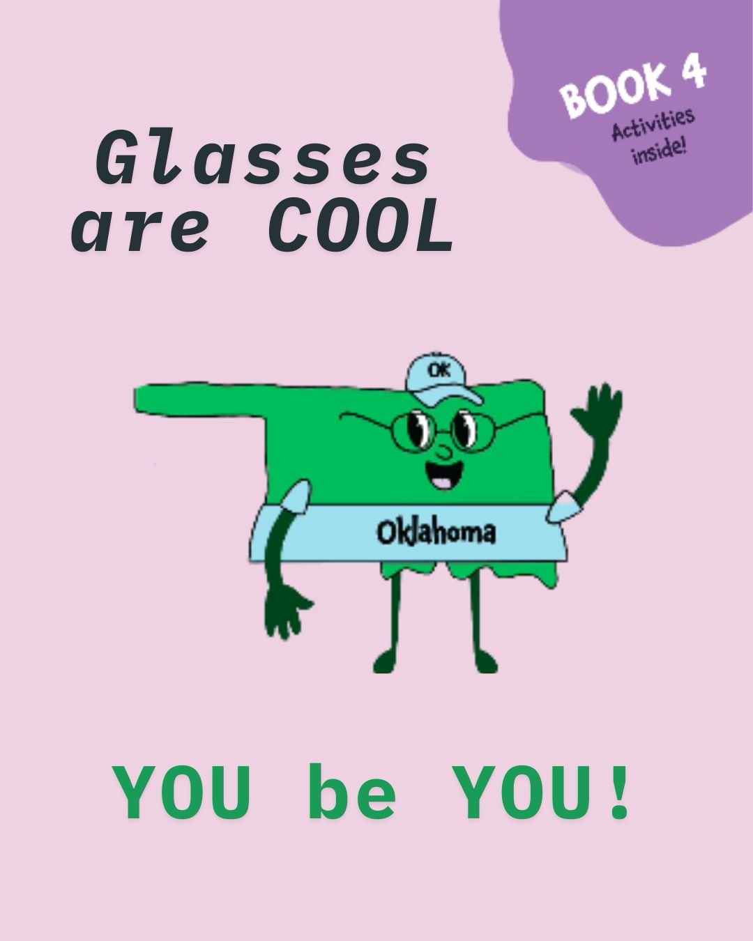 👓 National Eyewear Day - Embrace your glasses, YOU be YOU! 💖 Kids often feel self-conscious about wearing glasses, but it's totally okay! 🌟

🎉 National Oklahoma Day on June 7! Did you know our Oklahoma character on the cover of Book 4 also wears 