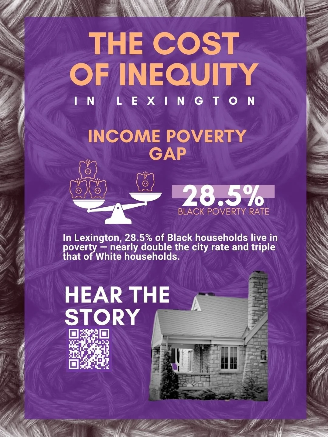 THE COST OF INEQUITY is clear in Lexington. ⚖️ In our city, the Black poverty rate is 28.5%&mdash;that's nearly double the city rate and triple that of White households. This is the systemic reality we are fighting to tell. HEAR THE STORY. Follow for