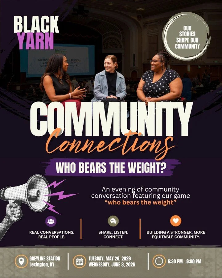 Some conversations change more than opinions.
They strengthen the community. They build understanding. They remind us that our stories matter. 

Join us for another Black Yarn Community Night as we gather around meaningful dialogue, shared experience