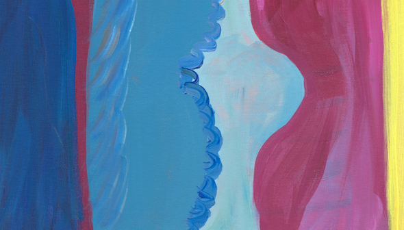 Contemporary Acrylic Figurative Art - Weathered, Not Worn Mint and Fig Design