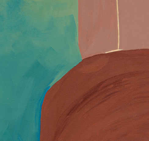 Contemporary Acrylic Figurative Art - Weathered, Not Worn Mint and Fig Design