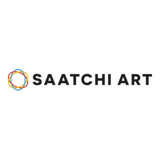 SAATCHI ART logo with a colorful circular design above the text