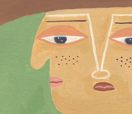 Close Up Contemporary Acrylic Figurative Art