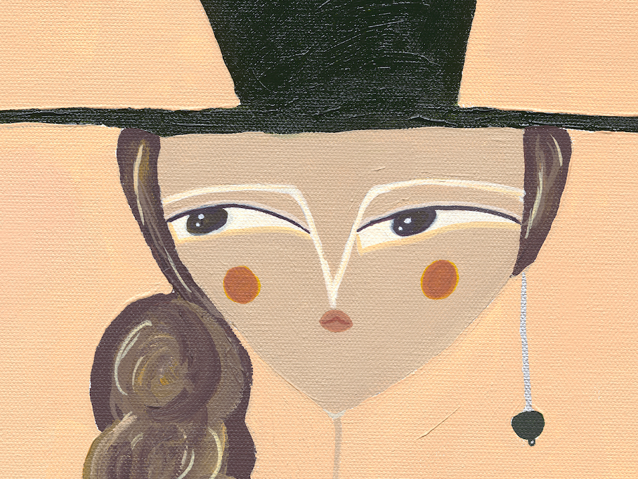 Contemporary Acrylic Figurative Art - In Her Ceremony by Chris Cammille