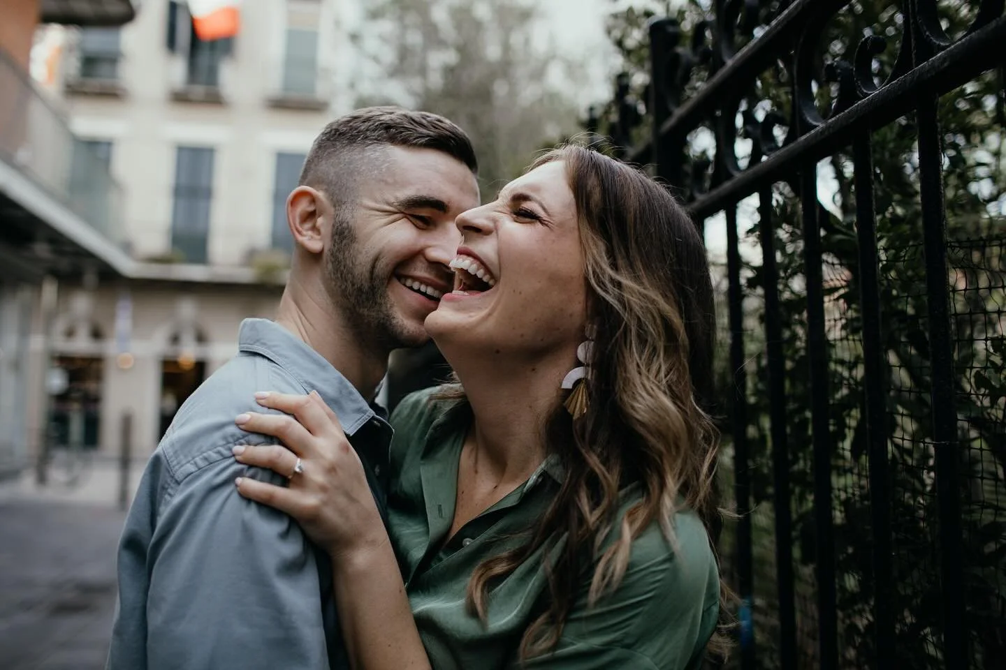 Strolling through the quarter with an awesome couple is always on my list of favorite things to do! 

Engagement sessions are so much fun and such a great way for us to get to know one another! Have fun, be yourself, enjoy this time! 
Happy Friday!

