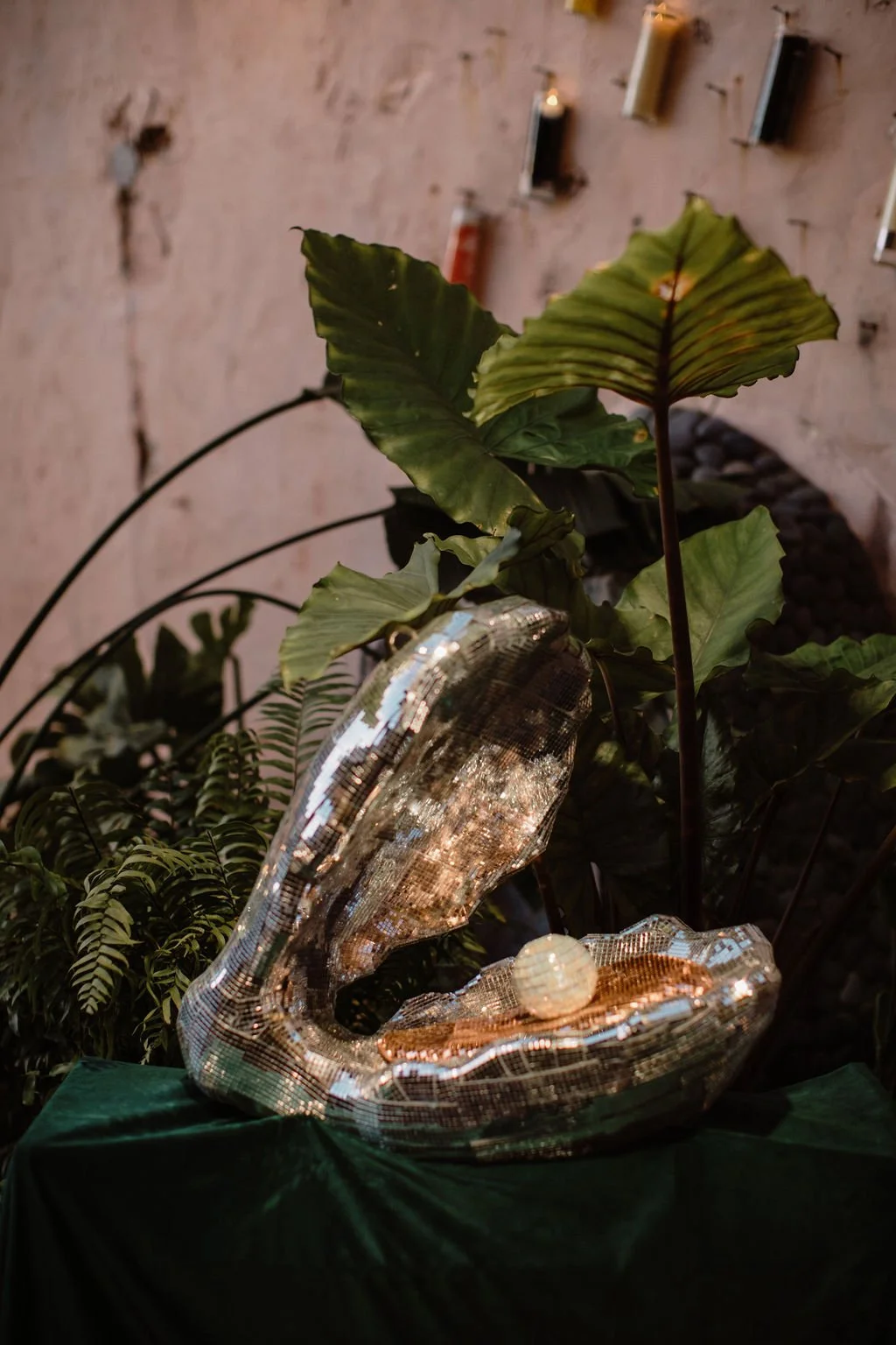 glitter oyster shell