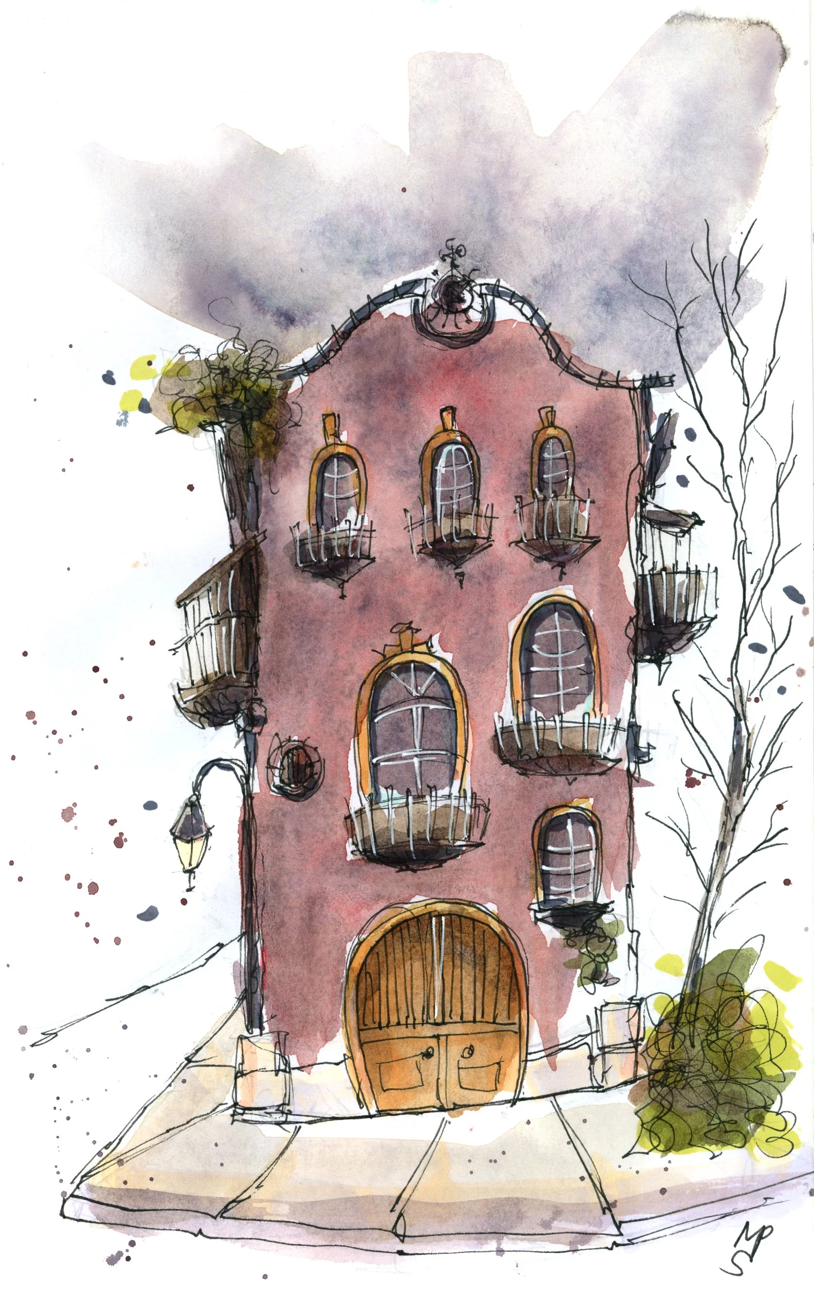 Pinky Wonky Building