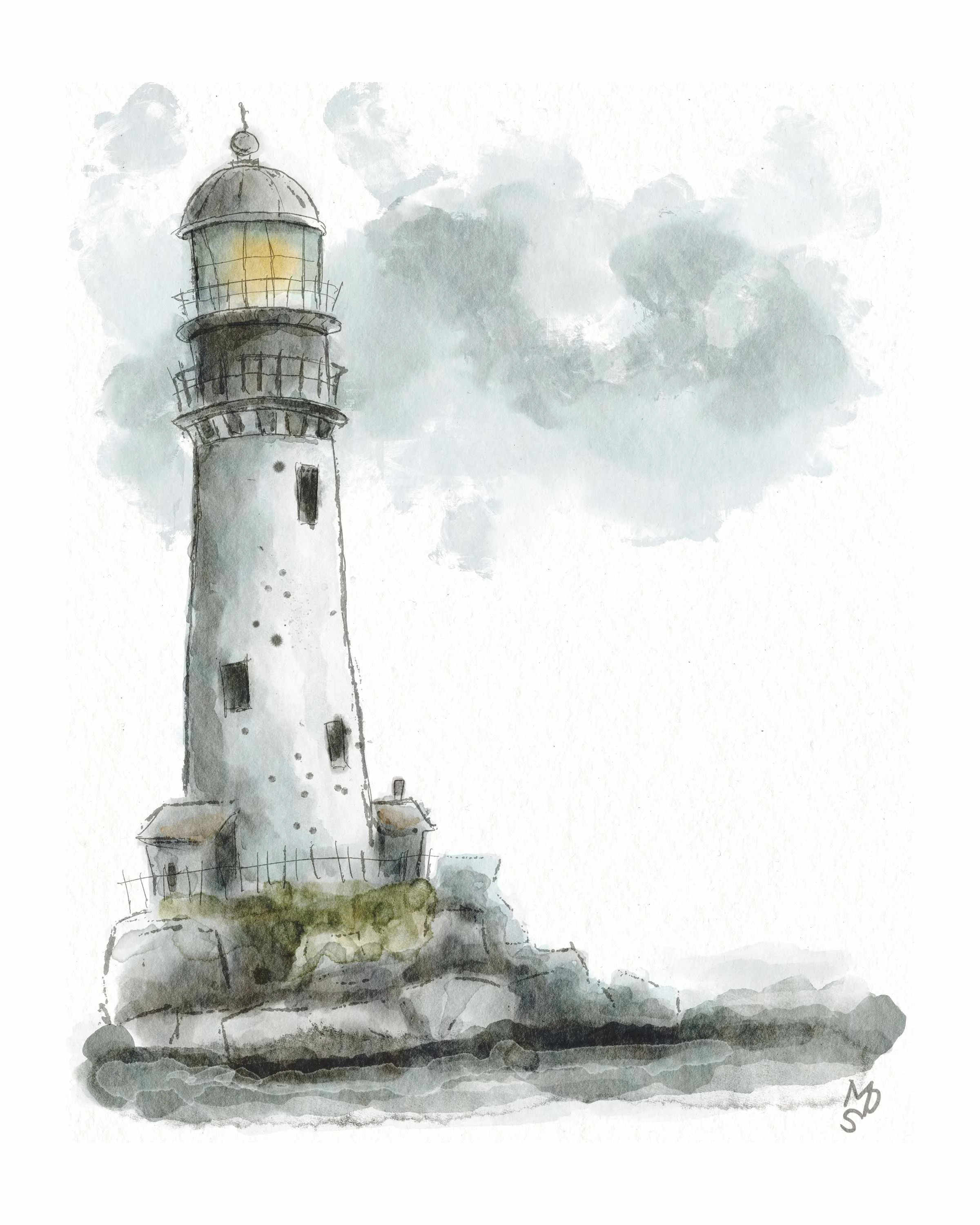 Gray Sky Lighthouse