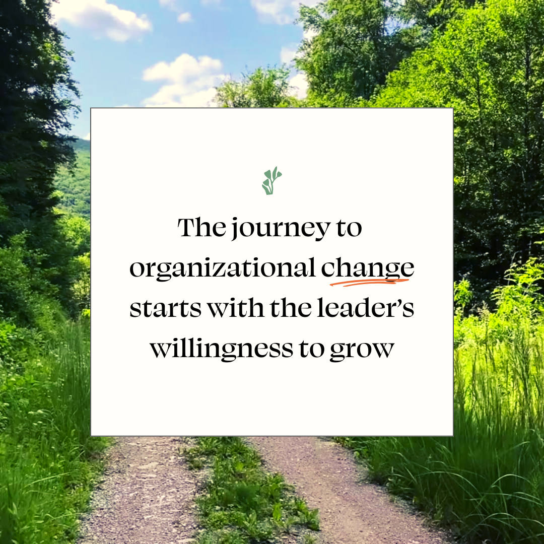 The journey to organizational change starts with the leader