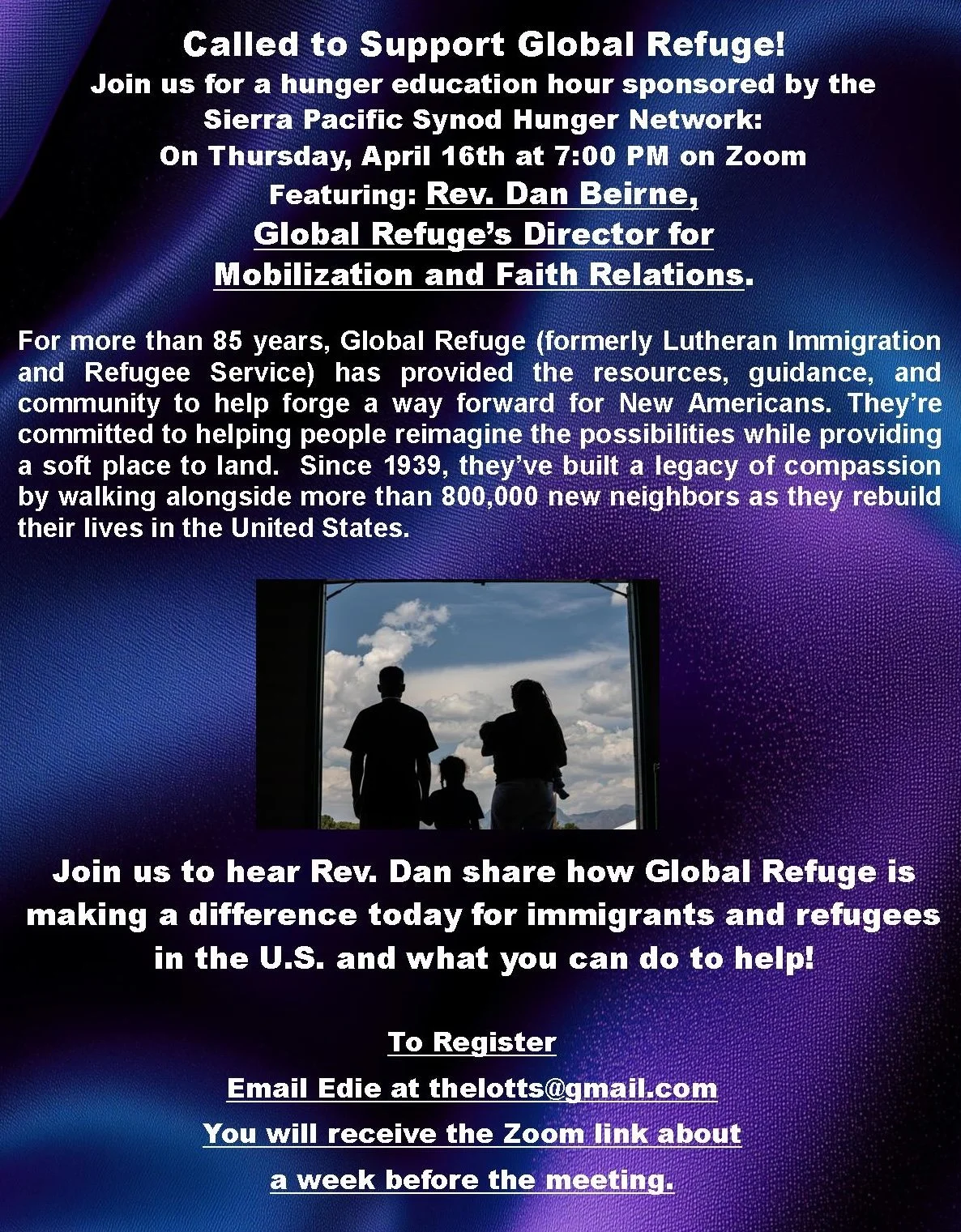 Global Refuge & Sierra Pacific Synod Hunger Network Mobalization Meeting