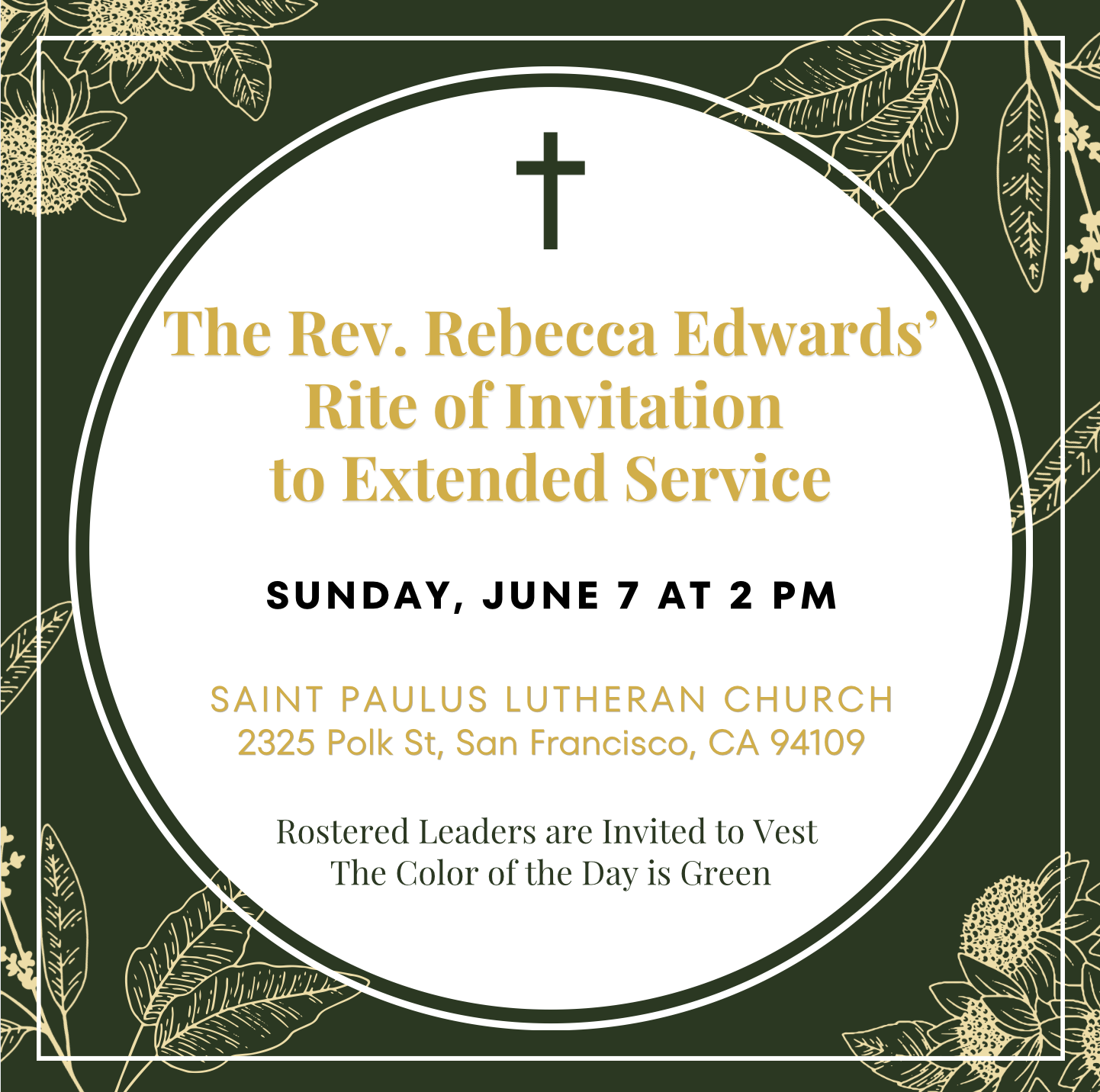 The Rev. Rebecca Edwards' Rite of Invitation to Extended Service