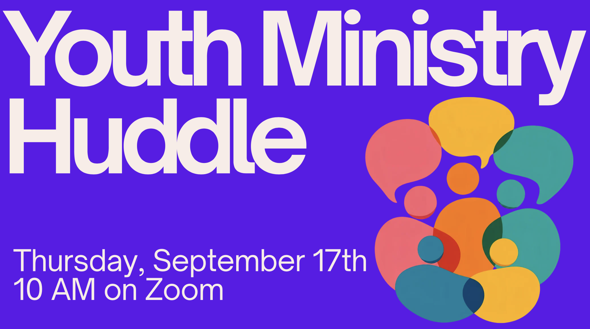 September Youth Ministry Huddle
