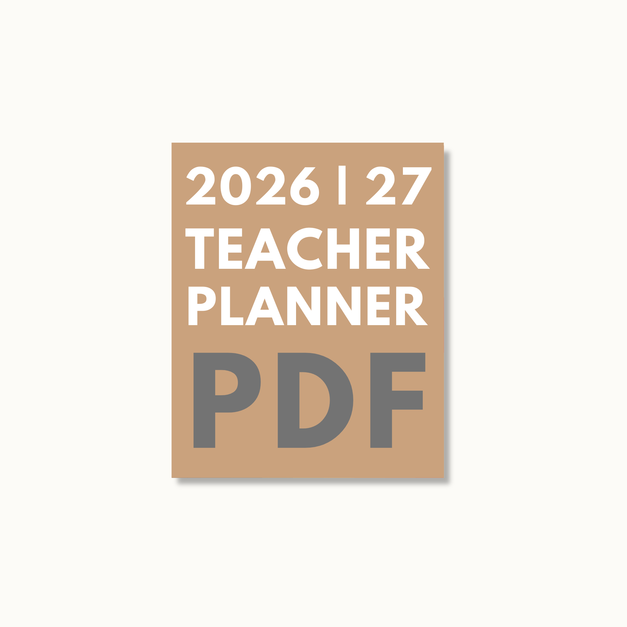 PDF: 2026|27 TEACHER PLANNER