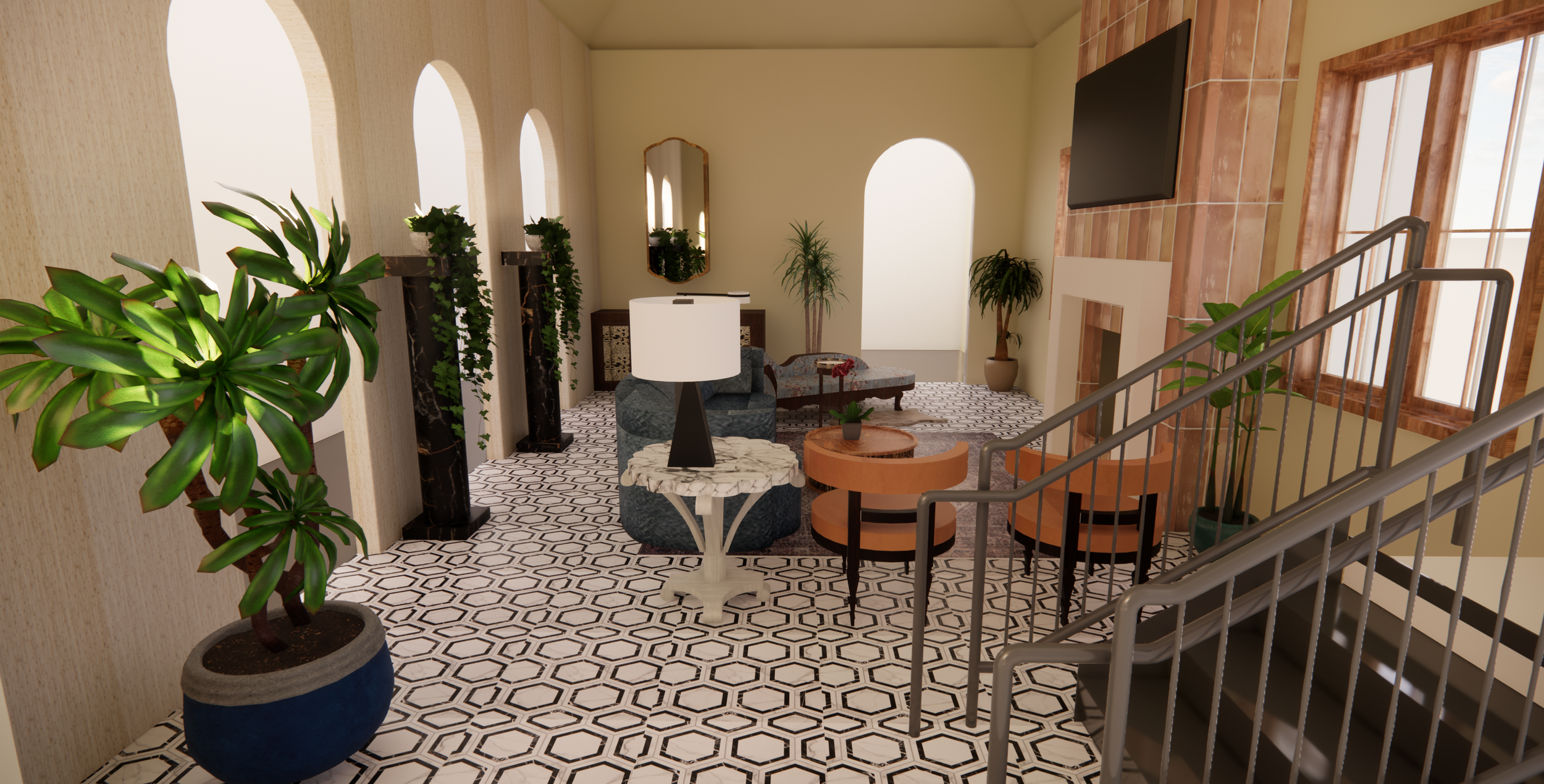 Luxury Living Room - Hollywood Hills, CA
