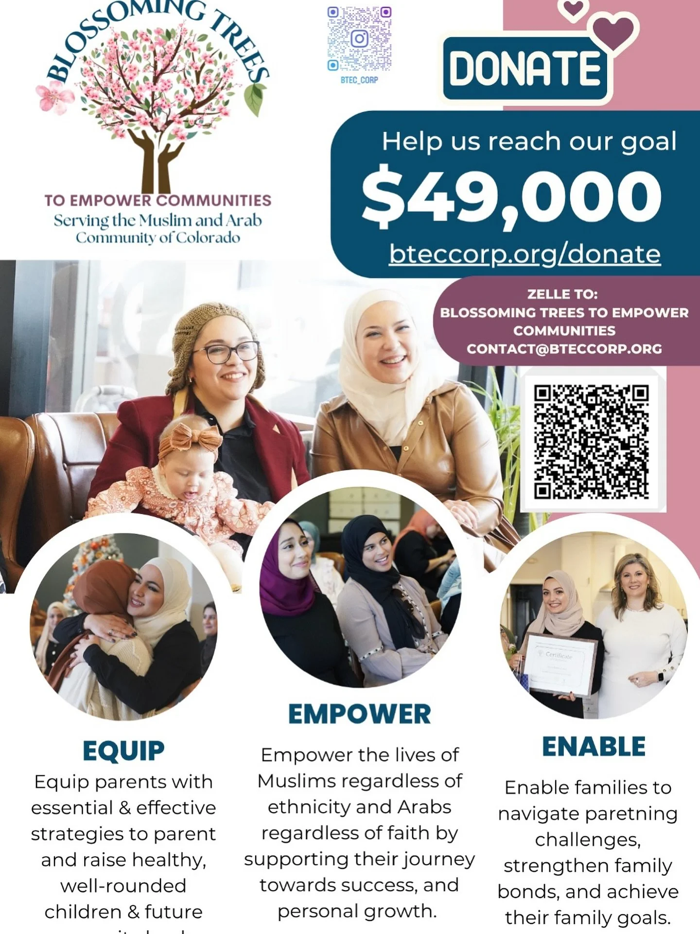🌿 Help Us Raise Stronger Roots for Our Community!
Support immigrant &amp; refugee families through parenting programs, youth mentorship, and culturally-rooted care.
💛 Every dollar helps a family grow.
📲 Donate today: [bteccorp.org/donate]
#Blossom