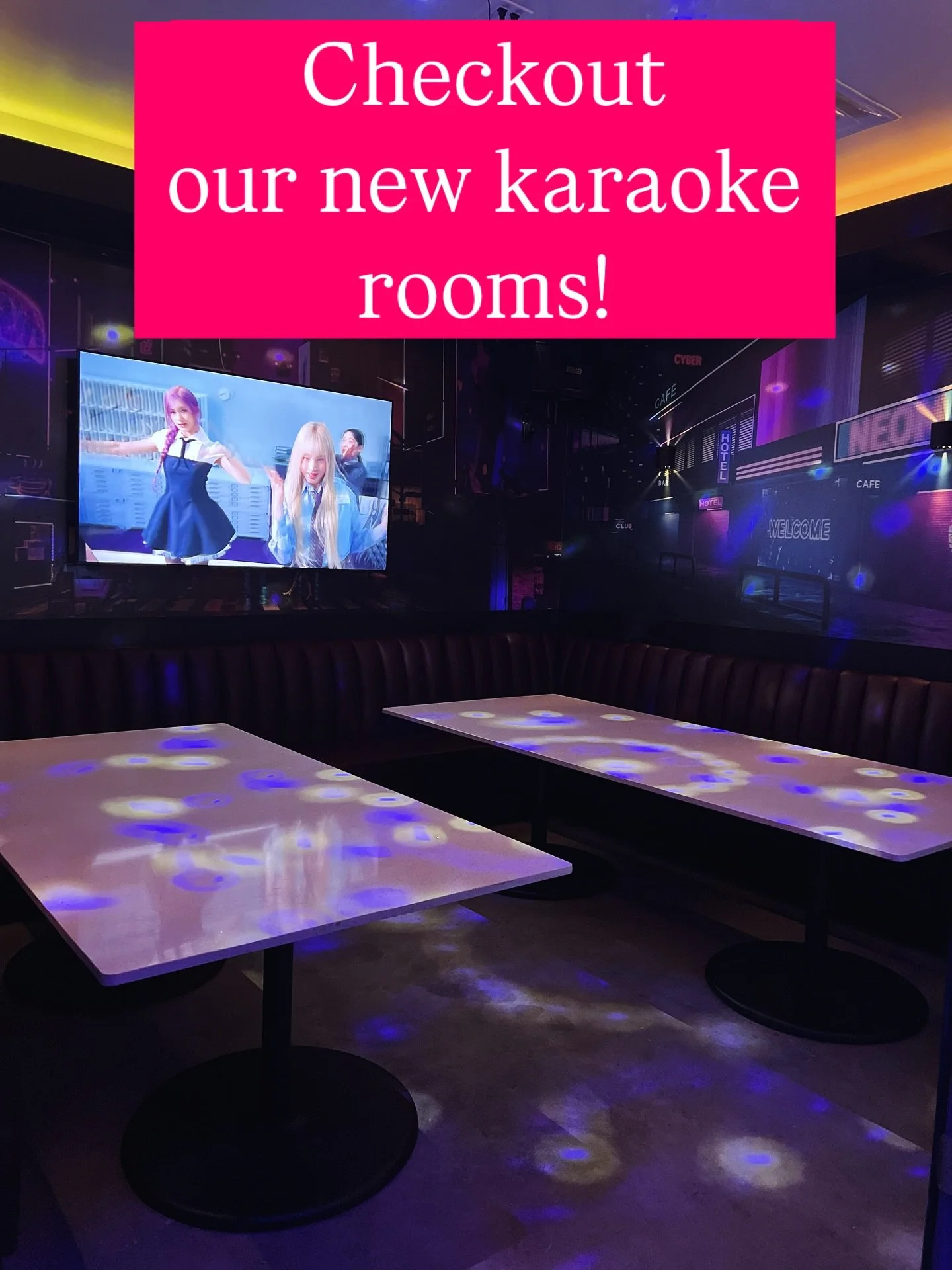 🎤✨Check out our brand new karaoke rooms and expanded area!
Eat, drink, take a photo at our photo booth, and sing your heart out &mdash; all in one place! 🎶📸🍽️
Gather your crew and make some unforgettable memories with us!
#karaokevibes #singeatdr