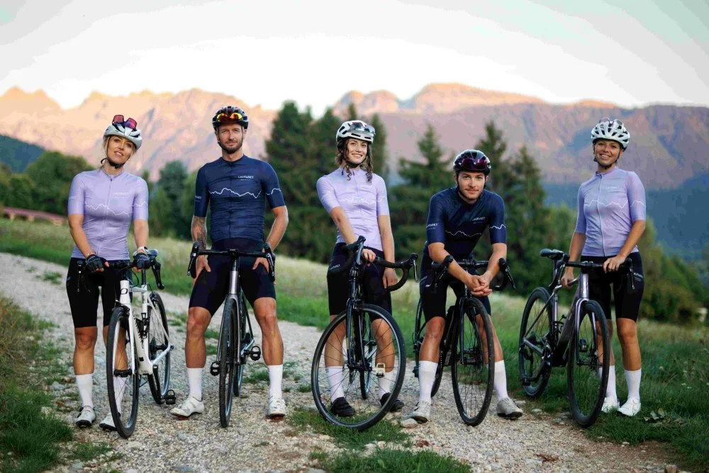 Team of cyclists team building business cycling holiday