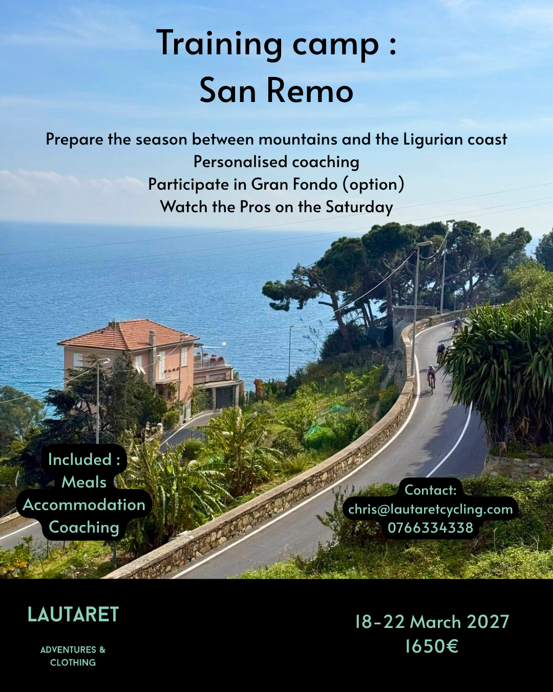 Gran Fondo de cyclisme de San Remo – Classique de printemps, Italie 2027