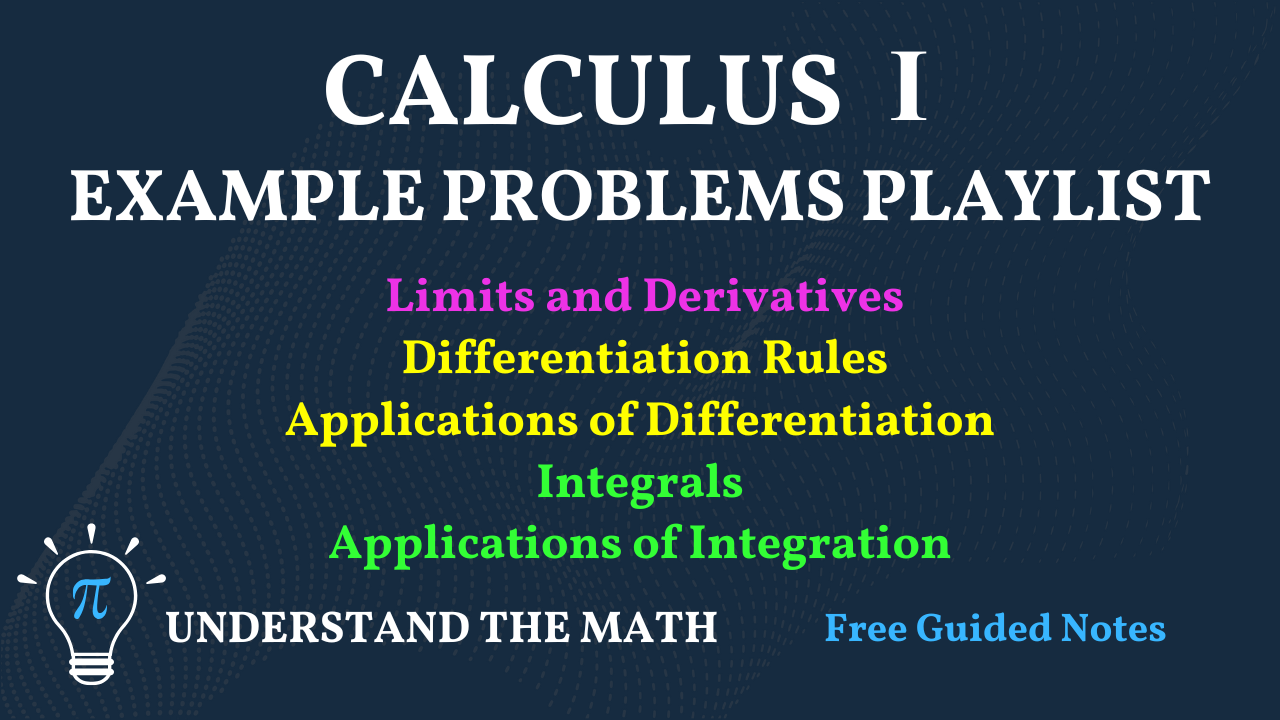 Calculus 1 Example Problems | Step-by-Step Video Solutions for Limits ...