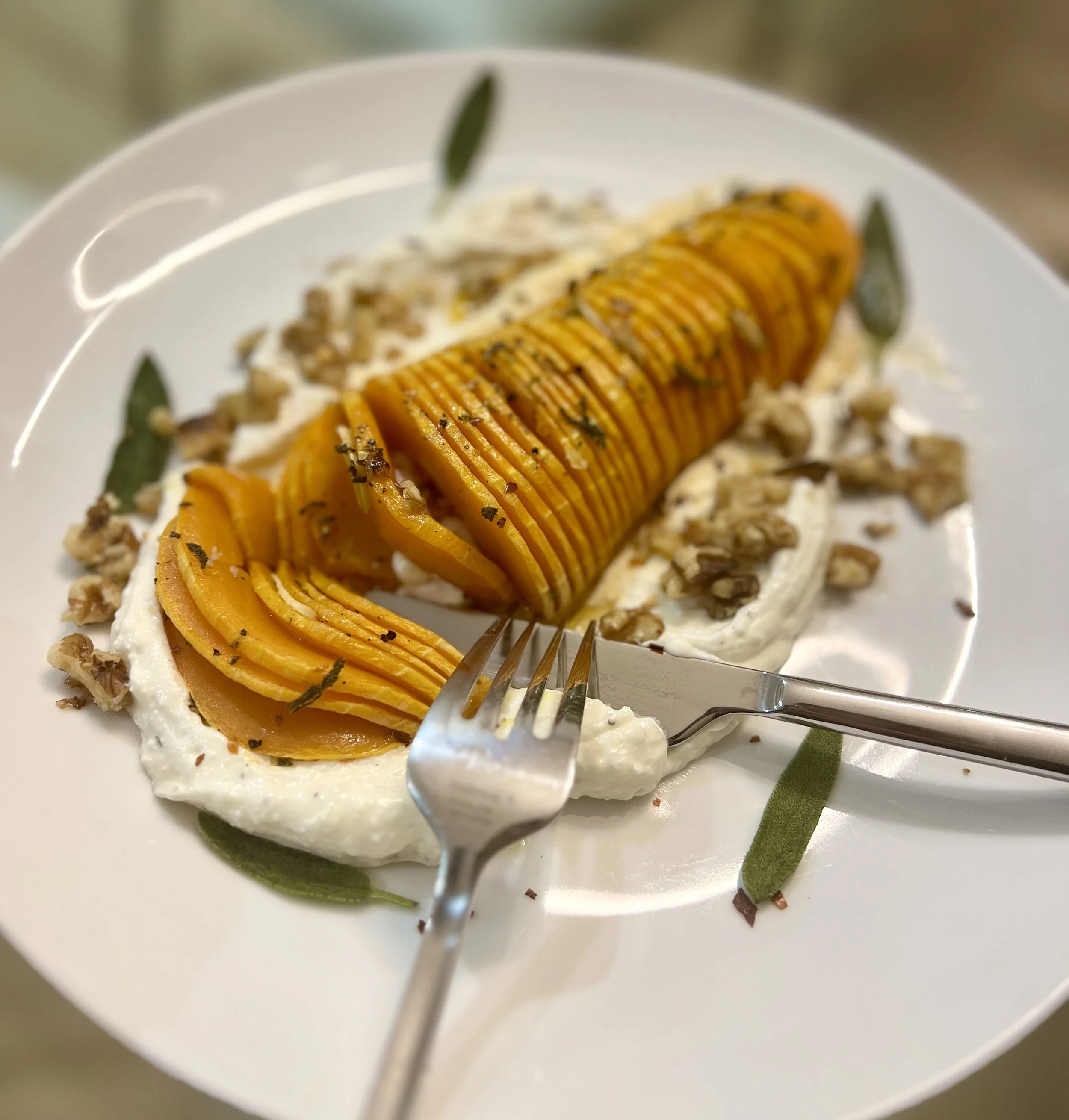 Hasselback butternut squash recipe