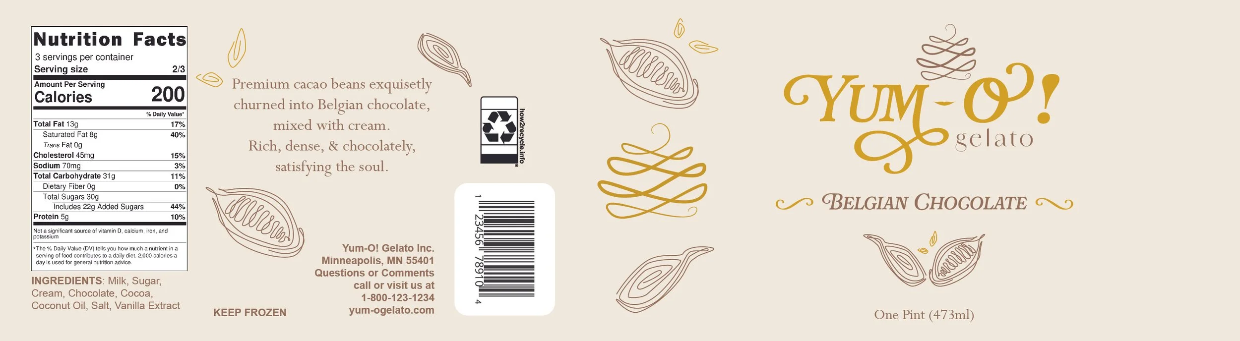 Chocolate Pint Label