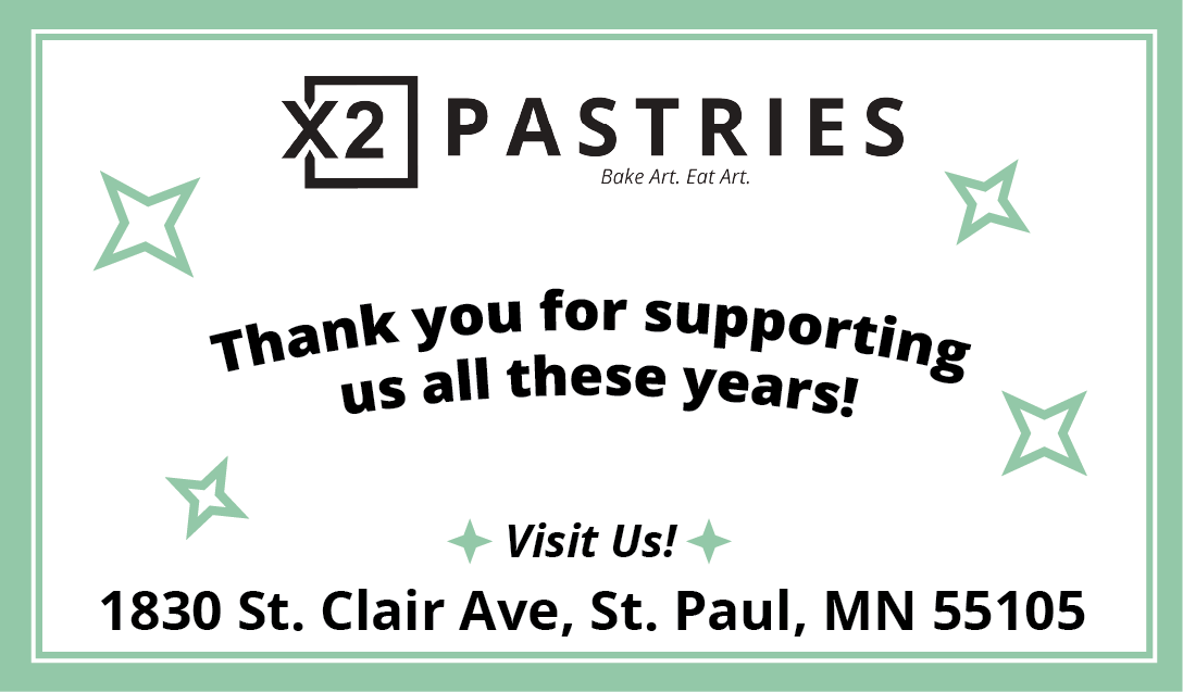 X2 Pastries Promo Card 2 - Front