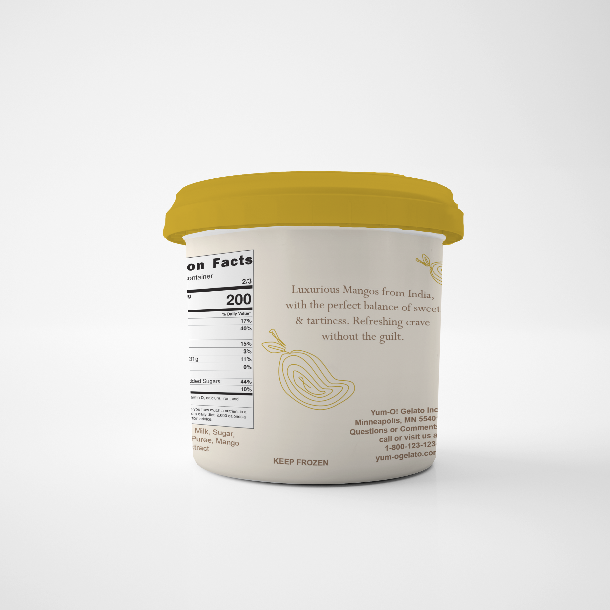 Mango Pint Mock up Back