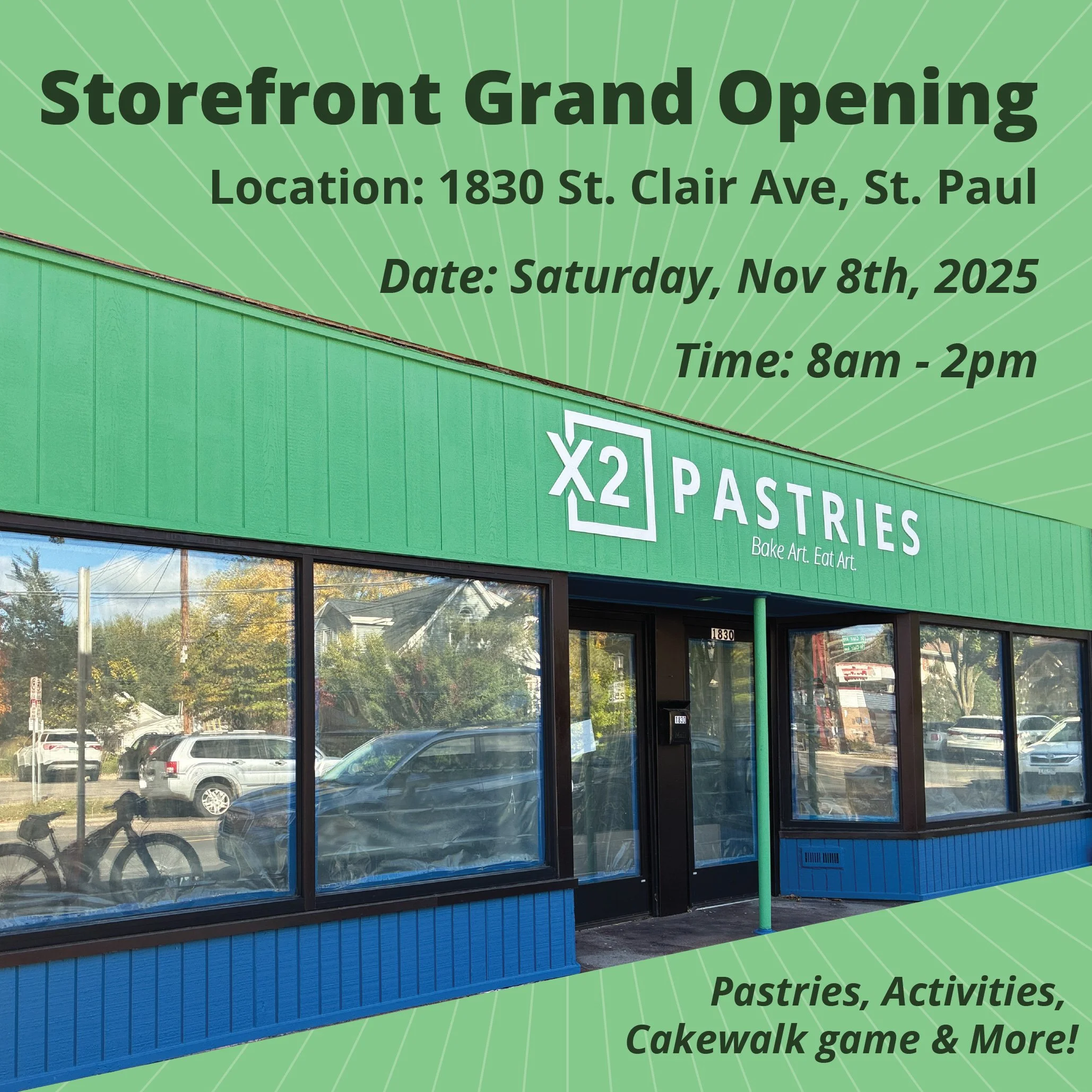 X2 Pastries Grand Open Social Media Post