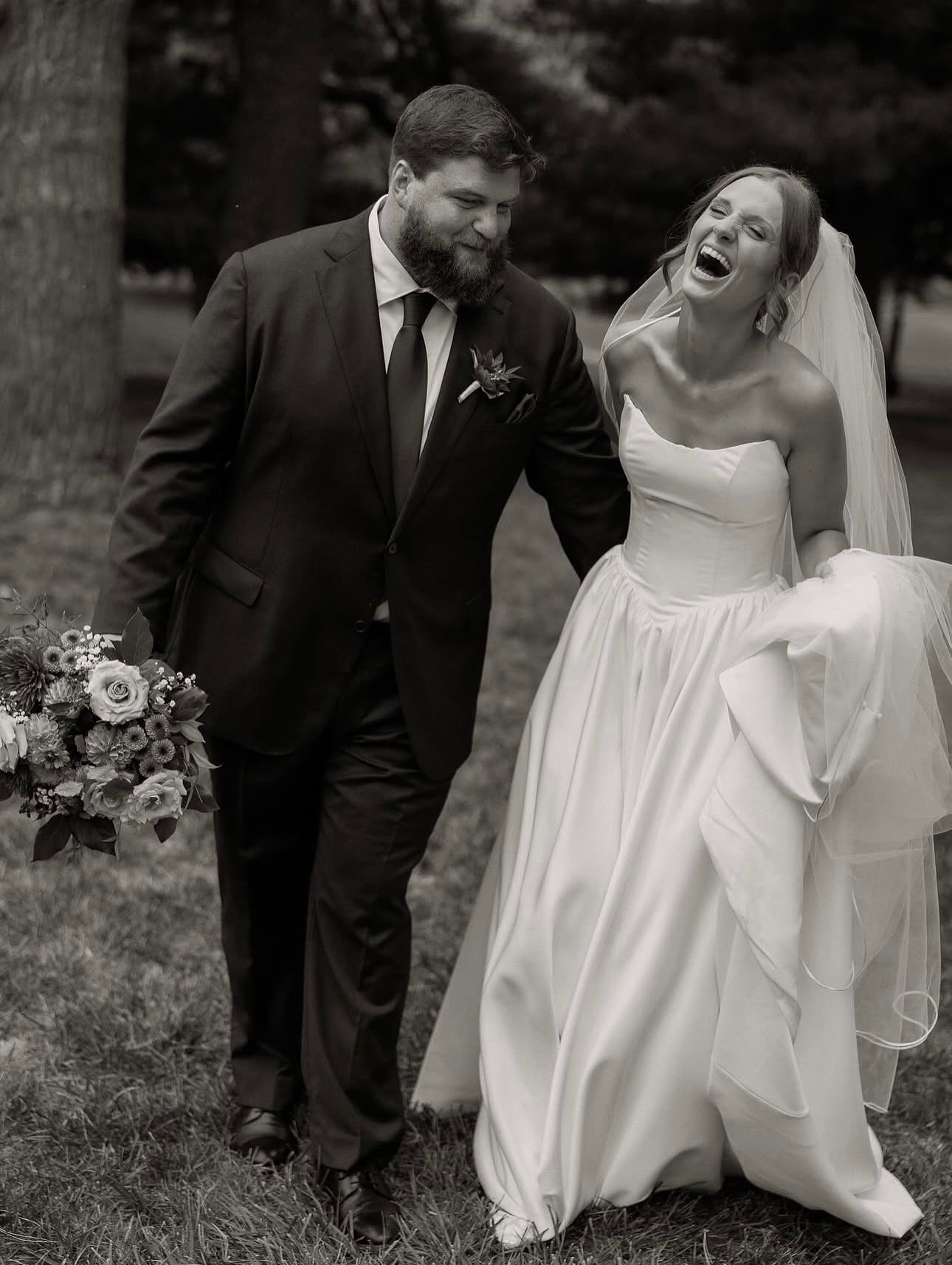 Love was truly in the air. Congratulations to our lovely #LisSimonBride Emma, glowing in our RACHEL-S dress on her unforgettable day 🤍