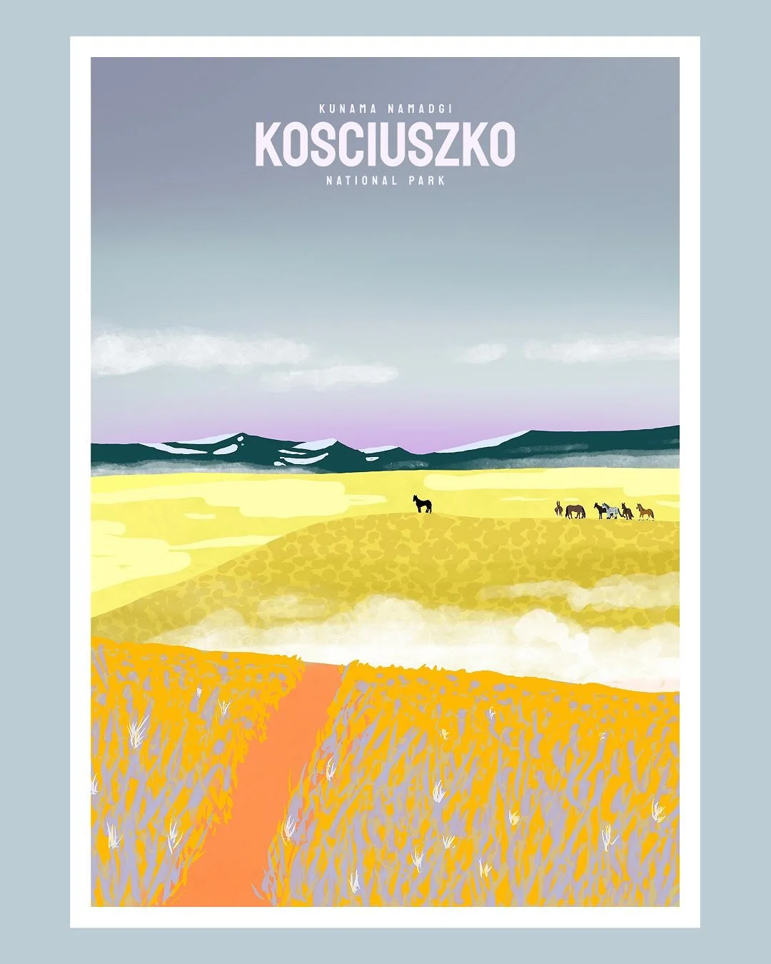 Second National Parks of the series is Kosciuszko National Park - Kunama Namadgi in between Victoria and New South Wales. Not the typical Australian landscape. If you want to see wild horses in the morning fog when you open your tent, this is the pla