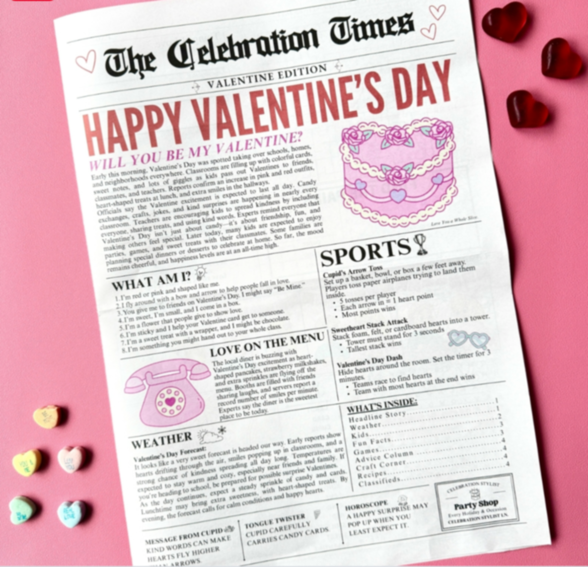 Newsletter, Valentine's Day, Mysteries, Cozy Mystery