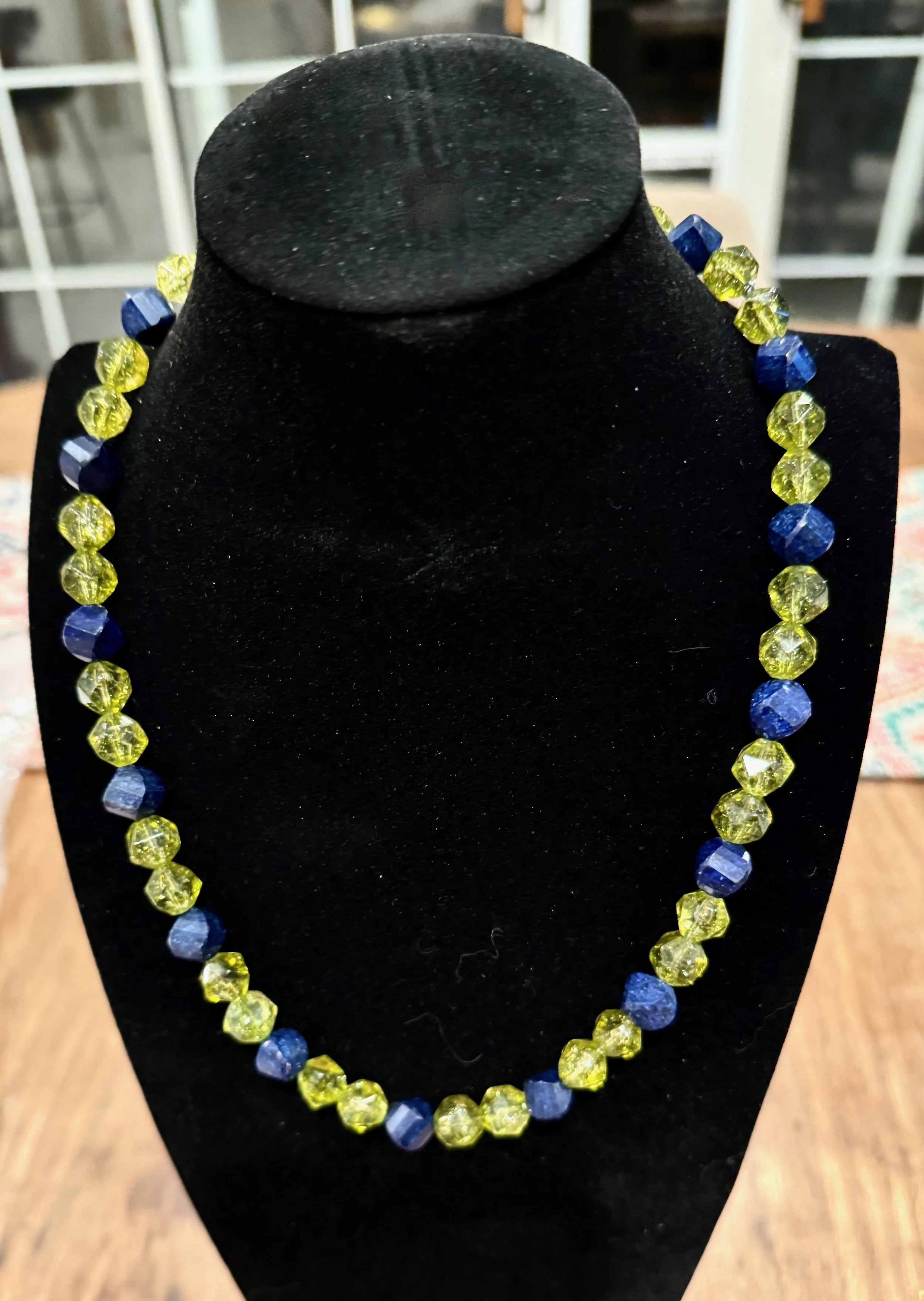 Peridot and LapisLazuli Necklace